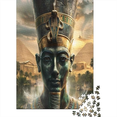 Pharao Puzzle 1000 Teile,Puzzlespiel Für Erwachsene,Impossible Puzzle,Puzzle GesKükenlichkeitsspiel Für Die Ganze Familie, Geschenke Für Männer/Frauen Erwachsenen Puzzel 1000pcs (75x50cm) von LAMAME