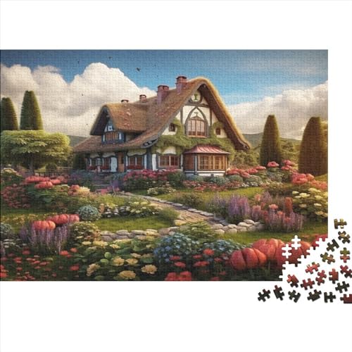 Rustic Cottage 300 Teile Landscaping Puzzles Erwachsene Family Challenging Games Lernspiel Wohnkultur Geburtstag Stress Relief Toy 300pcs (40x28cm) von LAMAME