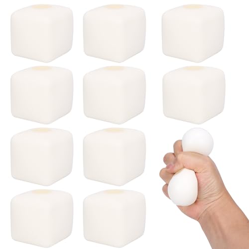 LAMEK 9 Stück Stressball Quadratische Klein Anti Stress Ball Slow Rising Knautschball Quetschball knetball Stress Relief Wutball für Kinder Erwachsene Spiele Stressabbau Pädagogisch Handtrainer von LAMEK