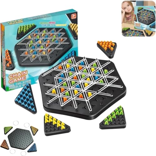Rubber Band Game, Trigger Board Game, Travel-Friendly Strategy Game for Families and Adults, Suitable for 2-4 Players von LANHAO
