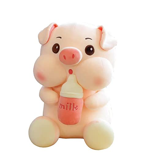 LANKYBOX Plüsch Plüsch Tier Plüsch Spielzeug, weiche Kawaii Baby Schwein Trinkmilch Plüsch Puppe, rosa dekorative Wurf Kissen im Mädchenzimmer, für Geburtstag Weihnachten von LANKYBOX