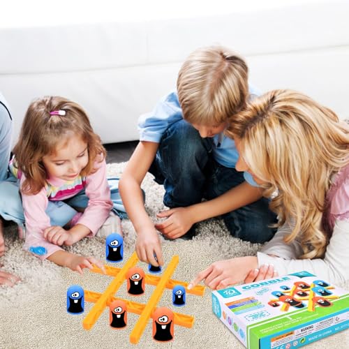 LANMFU Big Eat Small Tic Tac Toe-Spiel, Brettspiel, interaktives Eltern-Kind-Spiel, ab 3 Jahren, Jungen, Mädchen, Erwachsene, Weihnachtshausparty von LANMFU