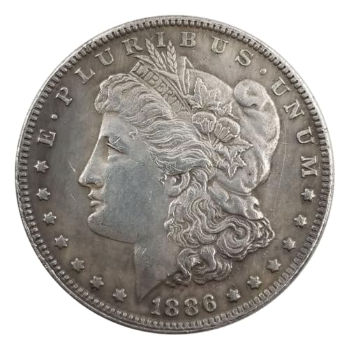 LAOJUNLU 1886 Freiheitsstatue Friedensmünze U.S. Morgan Dollar Feng Shui Viel Glückszeichen Seltene Münze antik Gedenkmünze Glücksmünze Ornamente Dekorationen von LAOJUNLU