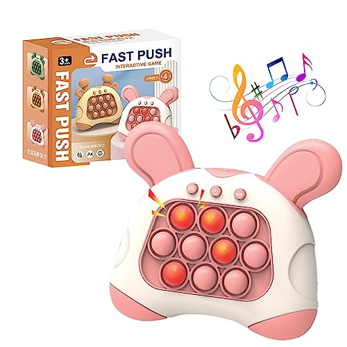 LAPONO Pop it Bubble Sensory Fidget Spielzeug,Upgrade Quick Push Spiel für Kinder Elektronisches Sensorspiel Poppet Zappeln Antistress Toy ABS Silikon Relief Angst Autismus Squeeze Toys (Kaninchen -2) von LAPONO