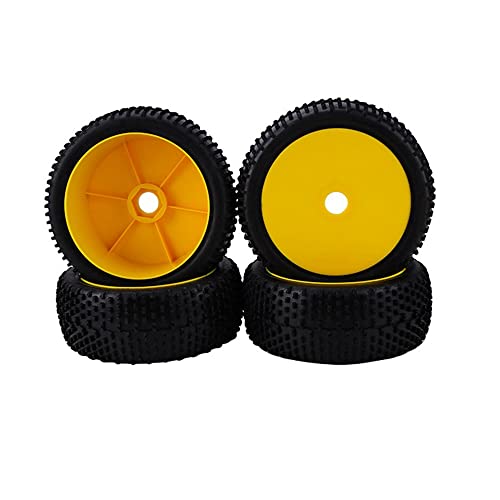 LAPOOH 4 Stück 17 mm Hex 1/8 RC Off-Road Auto Gummireifen Vorne Hinterrad Felge Reifen Zubehör für MP9,2 von LAPOOH