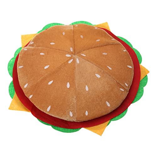 Hamburger Form Lustige Halloween Hut Persönlichkeit Karneval Party Ostern Weihnachten Unisex Casual Hut Erwachsene Kappe Karneval Hut Frauen Karneval Hüte Für Erwachsene Karneval Hut Cosplay Party von LARUISEE