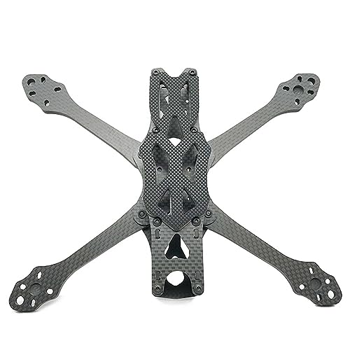 LARUISEE 225 mm FPV-Flugzeugrahmen, 12,7 cm, Kohlefaser-Quadcopter-Rahmen für FPV FPV-Flugmodelle, Zubehör, Flugrahmen von LARUISEE