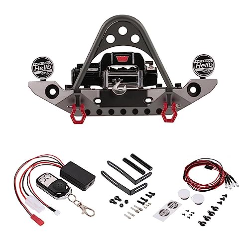 LARUISEE Frontstoßstange Windenlichthaken 1:10 Climbing Crawlers Auto Metallteile Feine Verarbeitung von LARUISEE