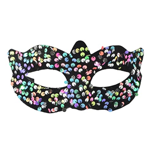 LARUISEE Maskerade Maske Pailletten Maske Halbgesichtsmaske Halloween Party Maske Abend Abschlussball Maske für Karneval Nachtclub Ball Pailletten Maske Halloween Party Maske Frauen Maskerade Maske von LARUISEE