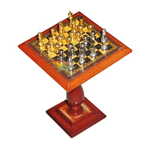 LARUISEE Maßstab 1:12 Miniatur Vintage Simulation Schach Fuß Modell Dekoration Zubehör Vorgeben Spielzeug von LARUISEE