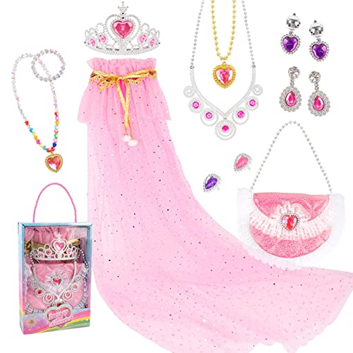 LARUISEE PrincessCloak Dress Up Prinzessin Cape Fee Schmuck Fee Kostüm Fee Prinzessin Kostüm Geburtstagskostüm von LARUISEE