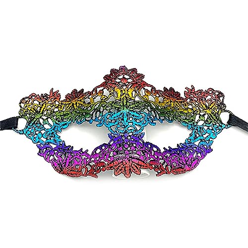 Lace Eye Mask Fun VintageMasquerade Mask For Women Men HalloweenBall Cosplay Photo Shooting Unisex Lace Men Lace Carnival Face Mask Elegant For Halloween Party Evening Prom Party For Carnival von LARUISEE