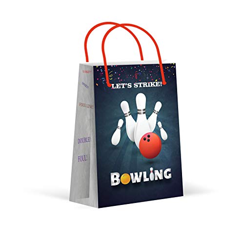 Hochwertige Bowling-Partytüten, Partygeschenktüten, Geschenktüten, Goody-Tüten, Partyzubehör, Dekorationen, 12 Stück von LARZN