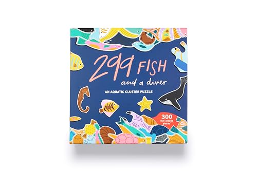 Laurence King 299 Fish and a Diver Puzzle: An Aquatic Cluster Puzzle: 300 Pieces von Laurence King