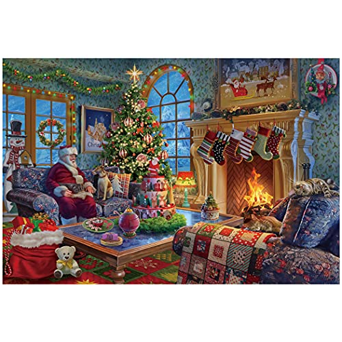 Lavievert 1000 Teile Puzzle, Holzpuzzle, Puzzles für Erwachsene, 1000 Teile Puzzle für Jugendliche & Erwachsene - Weihnachtsmann von LAVIEVERT