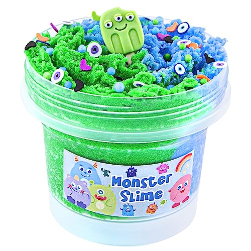 200ml Wolken Schleim Monster Fluffy DIY Slime Kit für Mädchen und Jungen, weich & Non-Stick Stress Relief Spielzeug, Kinder Bildung Party Favor, Idee Geschenk für Geburtstag Ostern Weihnachten Neujahr von LAWOHO