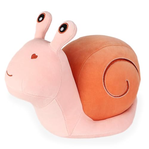 LAjuu Schnecke Kuscheltier, Rosa Schnecke Plüschtier, Plüsch Schnecke, Flauschiger Stofftier zum Spielen und Kuscheln, Kinder Stofftier, Weiches Schmusetier für Mädchen, Jungen, Babys, 20 cm von ZYZYZK