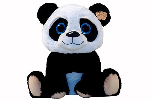 PANDA KUSCHELTIER XXL MIT GROSSEN GLITZERAUGEN SITZEND PLÜSCHTIER PLUSH 50 CM von LB