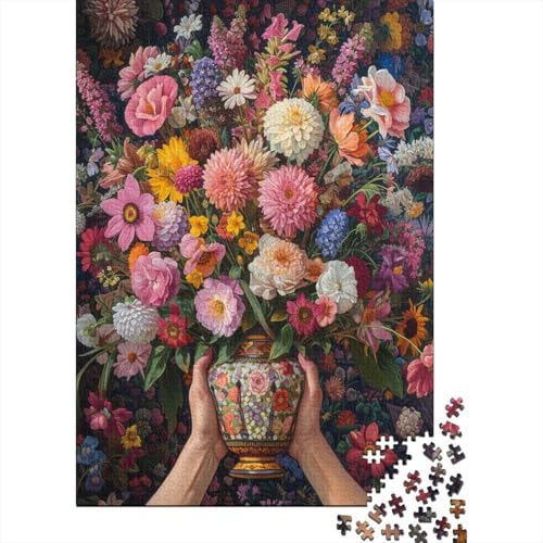 1000 Teile „Eine hochgehaltene Vase“, Puzzle für Erwachsene, Puzzles, Puzzles für Erwachsene, Lernspiel, Herausforderungsspielzeug, 1000 Teile (75 x 50 cm) von LBLmoney