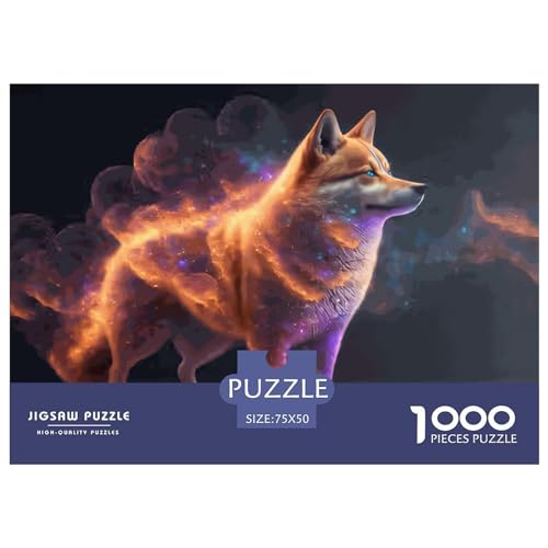 1000-teilige Puzzles für Erwachsene, Tierfuchs-Puzzles für Erwachsene und Kinder, Puzzles mit 1000 Teilen, Spielspielzeug für Erwachsene, Familienpuzzles, Geschenk, 1000 Stück (75 x 50 cm) von LBLmoney