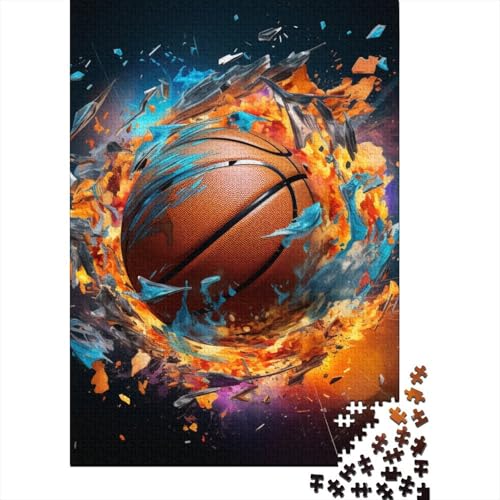 1000-teiliges Basketball-Puzzle für Erwachsene. Puzzles für Erwachsene und Teenager. Wichtelgeschenke. 1000 Teile (75 x 50 cm) von LBLmoney