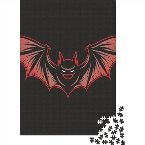 1000-teiliges Fledermaus-Puzzle für Erwachsene, Holzpuzzles, Lernpuzzle aus Holz, 1000-teilig (75 x 50 cm) von LBLmoney