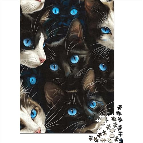 1000-teiliges Katzen-Puzzle für Erwachsene, Puzzle, Puzzle für Erwachsene, Puzzle für Erwachsene, Lernspiel, Herausforderungsspielzeug, 1000 Stück (75 x 50 cm) von LBLmoney