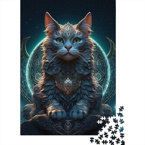 1000-teiliges Katzen-Puzzle für Erwachsene, Puzzles, Puzzles für Erwachsene, Lernspiel, Herausforderungsspielzeug, 1000 Stück (75 x 50 cm) von LBLmoney