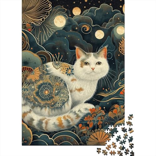 1000-teiliges Katzen-Puzzle für Erwachsene, Puzzles, Puzzles für Erwachsene, Lernspiel, Herausforderungsspielzeug, 1000 Stück (75 x 50 cm) von LBLmoney