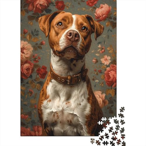 1000-teiliges Puzzle „Art Brown Dog“ für Erwachsene, Puzzles, Puzzles für Erwachsene, Lernspiel, Herausforderungsspielzeug, 1000 Stück (75 x 50 cm) von LBLmoney