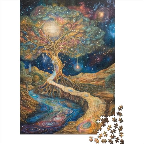 1000-teiliges Puzzle „Baum des Lebens“ für Erwachsene, Puzzle für Erwachsene, Puzzles für Erwachsene, Lernspiel, Herausforderungsspielzeug, 1000 Teile (75 x 50 cm) von LBLmoney