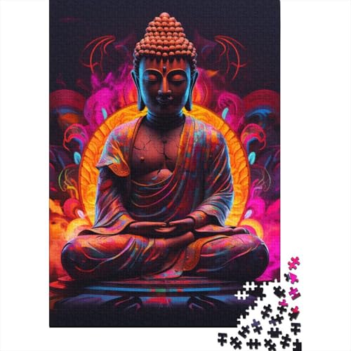 1000-teiliges Puzzle mit Buddha-Statue für Erwachsene, Puzzle für Erwachsene, Lernspiel, Herausforderungsspielzeug, 1000 Teile (75 x 50 cm) von LBLmoney