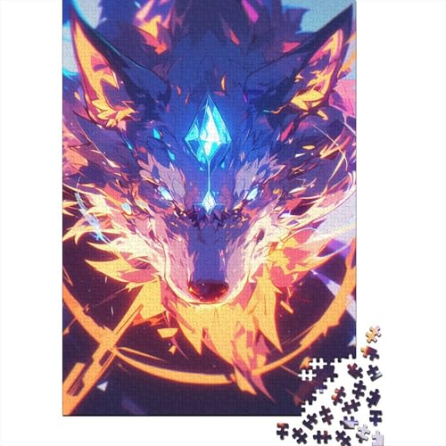 1000-teiliges Wolf-Puzzle für Erwachsene, Puzzle, Puzzle für Erwachsene, Puzzle für Erwachsene, Lernspiel, Herausforderungsspielzeug, 1000 Stück (75 x 50 cm) von LBLmoney