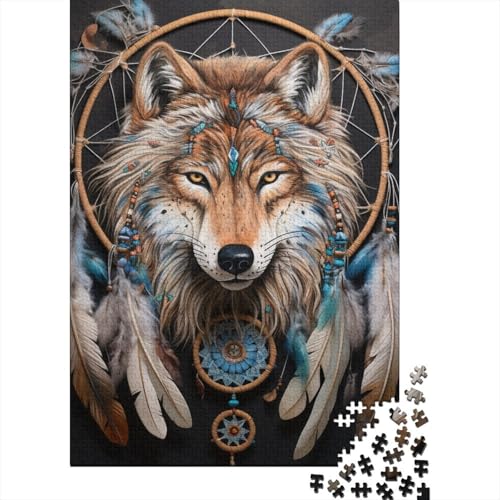 1000-teiliges Wolf-Puzzle für Erwachsene, Puzzles, Puzzles für Erwachsene, Lernspiel, Herausforderungsspielzeug, 1000 Stück (75 x 50 cm) von LBLmoney