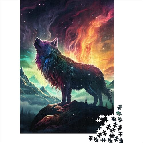 1000-teiliges Wolf-Puzzle für Erwachsene und Teenager. Puzzle für Erwachsene, Familienspiel für Erwachsene und Teenager. 1000 Teile (75 x 50 cm) von LBLmoney