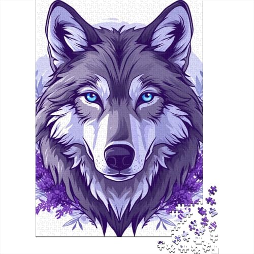 500-teiliges Wolf-Puzzle für Erwachsene, Holzpuzzle, Holzpuzzle, Puzzle für Erwachsene, 500 Teile (52 x 38 cm) von LBLmoney