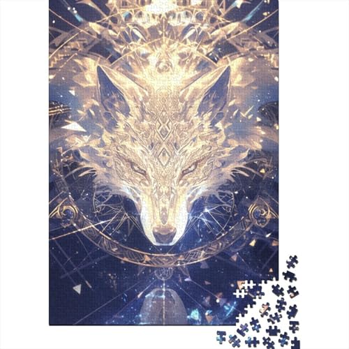 500-teiliges Wolf-Puzzle für Erwachsene, Holzpuzzles, Holzpuzzles, Lernpuzzle, 500-teilig (52 x 38 cm) von LBLmoney