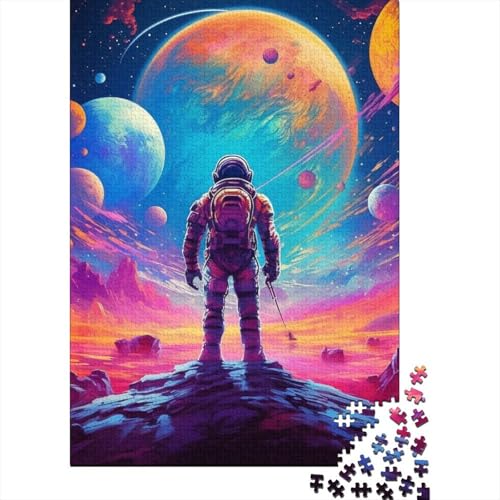 Astronauten-Puzzle 1000 Teile für Teenager, Geschenke, Holzpuzzles, Holzpuzzles, Puzzles für Erwachsene, Lernspiel, Herausforderungsspielzeug, 1000 Stück (75 x 50 cm) von LBLmoney