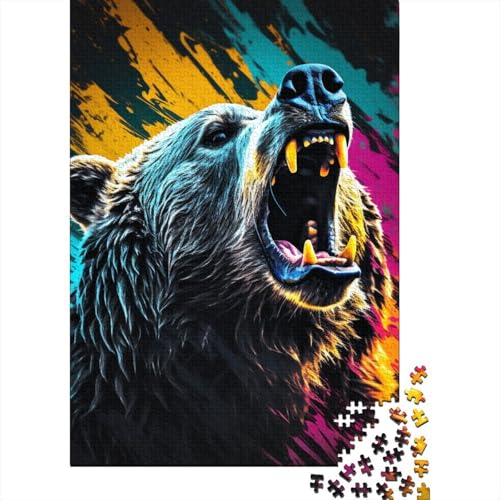 Bären-Puzzle für Erwachsene, 1000 Teile, Puzzle, Puzzle für Erwachsene, Heimdekoration, Puzzle-Spielzeug, 1000 Teile (75 x 50 cm) von LBLmoney