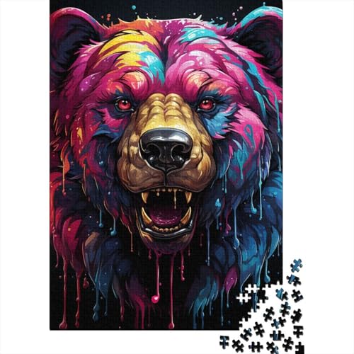 Bären-Puzzles für Erwachsene, 1000 Puzzles, Holzpuzzle, Erwachsenen-Puzzle, Heimdekoration, Puzzle-Spielzeug, 1000 Teile (75 x 50 cm) von LBLmoney