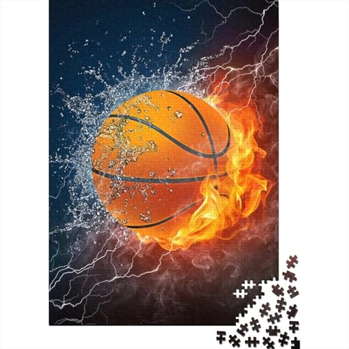 Basketball-Puzzle 1000 Teile, Holzpuzzle, Puzzles für Erwachsene und Teenager, Familienunterhaltungsspielzeug, 1000 Teile (75 x 50 cm) von LBLmoney