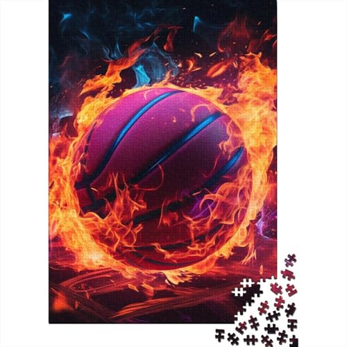 Basketball-Puzzle 1000 Teile für Teenager, Geschenke, Holzpuzzles, Holzpuzzles, Puzzles für Erwachsene, Lernspiel, Herausforderungsspielzeug, 1000 Stück (75 x 50 cm) von LBLmoney