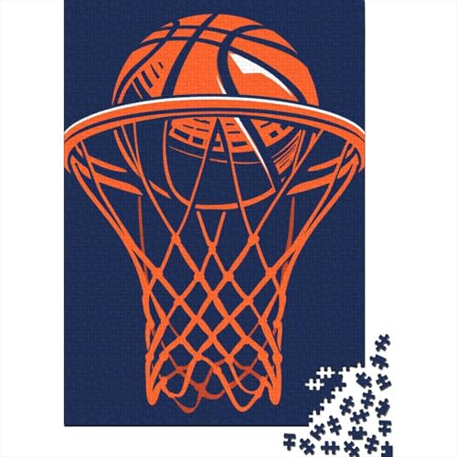 Basketball-Puzzle 1000 Teile für Teenager, Geschenke, Holzpuzzles, Holzpuzzles, Puzzles für Erwachsene, Lernspiel, Herausforderungsspielzeug, 1000 Stück (75 x 50 cm) von LBLmoney