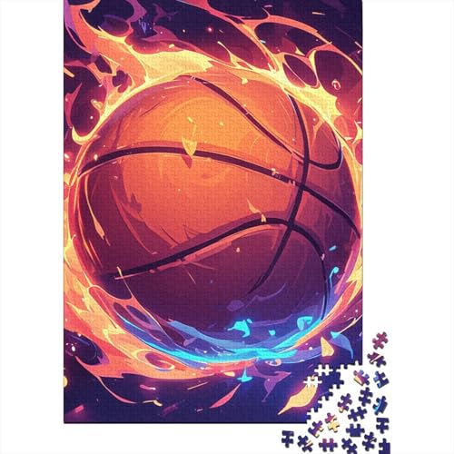 Basketball-Puzzles für Erwachsene, 1000 Puzzles, Holzpuzzles für Erwachsene, Lernspiel, Herausforderungsspielzeug, 1000 Teile (75 x 50 cm) von LBLmoney