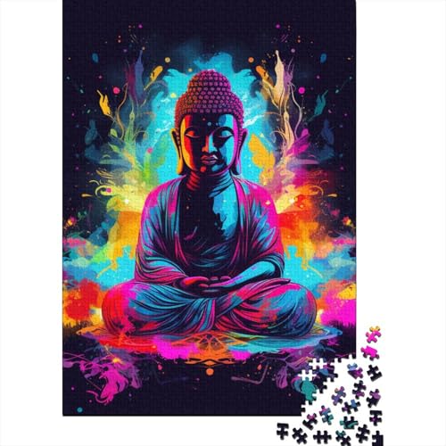 Buddha-Statue-Puzzle 1000 Teile für Erwachsene, Holzpuzzle für Erwachsene, Puzzle als Geschenk, 1000 Teile (75 x 50 cm) von LBLmoney