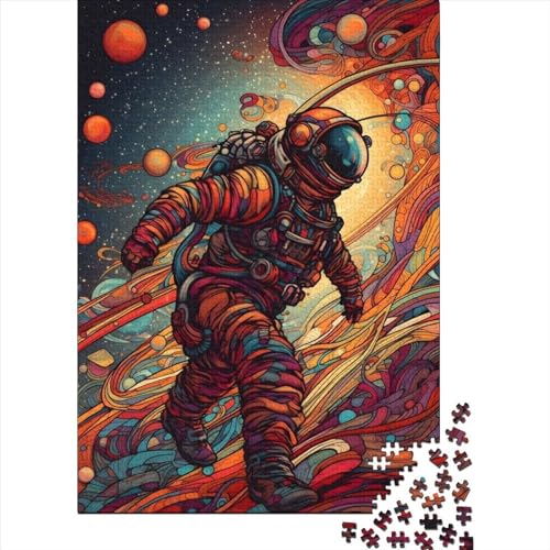 Colorful Astronaut 3 Puzzle 500 Teile Puzzle Für Erwachsene Und Kinder Ab 14 Jahren Puzzel 500pcs (52x38cm) von LBLmoney