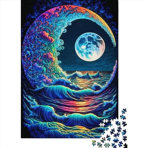 Colorful Waves3 Puzzle 1000 Teile,Puzzle Für Erwachsene, Impossible Puzzle, Geschicklichkeitsspiel Für Die Ganze Familie,Puzzle Farbenfrohes,Puzzle-Geschenk,Raumdekoration Puzzel 1000pcs (75x50cm) von LBLmoney