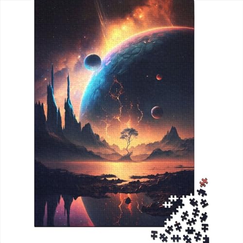 Cosmic_Lake_Reflections PUZZLE 1000 Teile Puzzle Für Erwachsene Und Kinder Ab 14 Jahren Puzzel 1000pcs (75x50cm) von LBLmoney