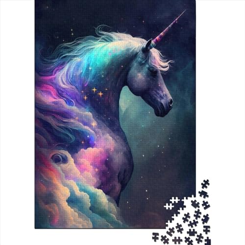 Cosmic Space Unicorn Puzzle 1000 Teile Erwachsener Kniffel Spaß Für Die Ganze Familie - Abwechslungsreiche 1000 Puzzleteilige Motive Puzzle Erwachsene, Puzzel 1000pcs (75x50cm) von LBLmoney