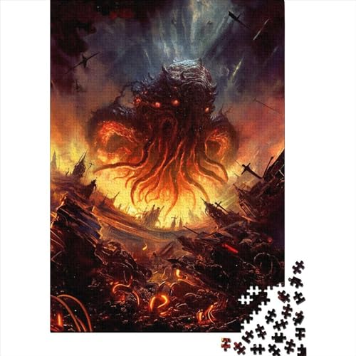 Cthulhu Invasion Puzzle 300 Teile,Puzzle Für Erwachsene, Impossible Puzzle, Geschicklichkeitsspiel Für Die Ganze Familie,Puzzle Legespiel- Erwachsenenpuzzle Puzzel 300pcs (40x28cm) von LBLmoney